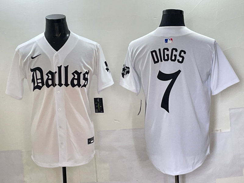 Men Dallas Cowboys #7 Diggs white Nike 2025 NFL Jersey 04